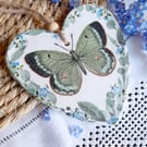 Butterfly Clay Heart