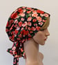 Satin lined head wear for women, bonnet with long ties full head covering