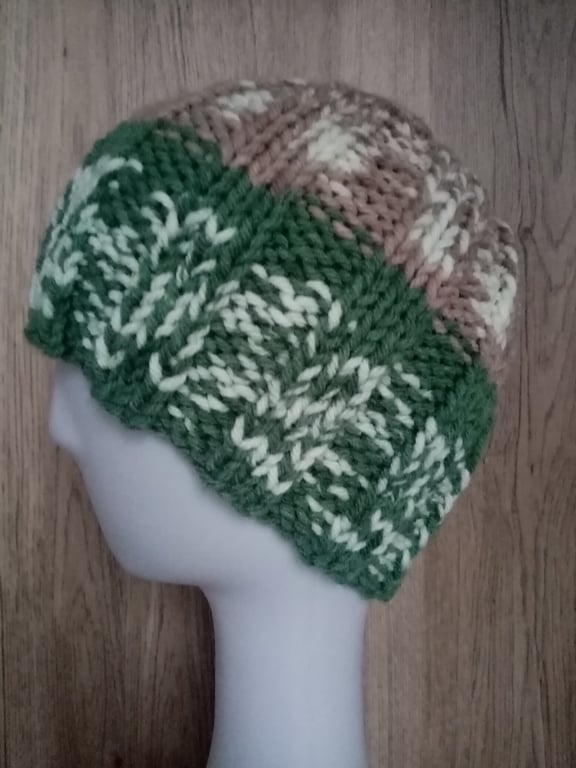Merino Fair Isle Style Stretch Hats 