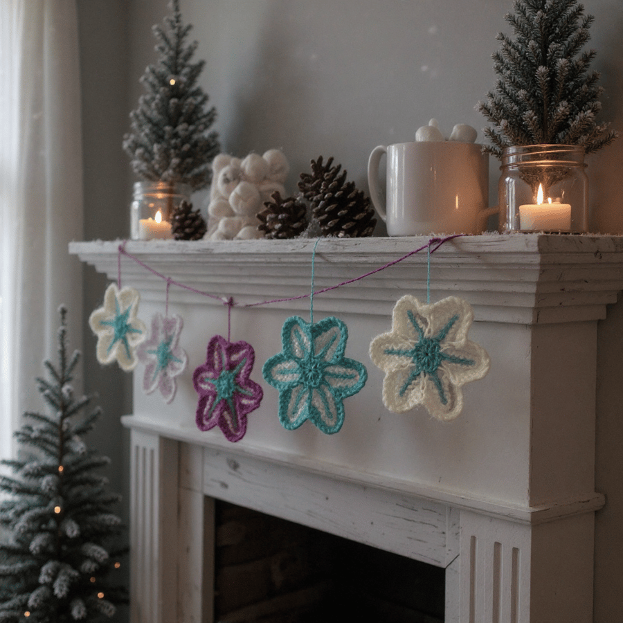 Christmas Tree Decoration stars knitting pattern