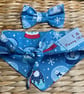 Small Dog Bandana & Bow Set.  Neck Size Small. 10 to 12 inches. 26 to 31 cm. - Image 3