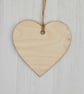Decoupaged Wooden Hanging Heart 15cm (6"): Birds and Flowers design - Image 6