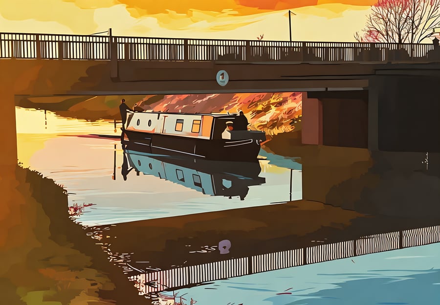 Digital Download of Picture Canal Boat Salters Lode Loch Norfolk