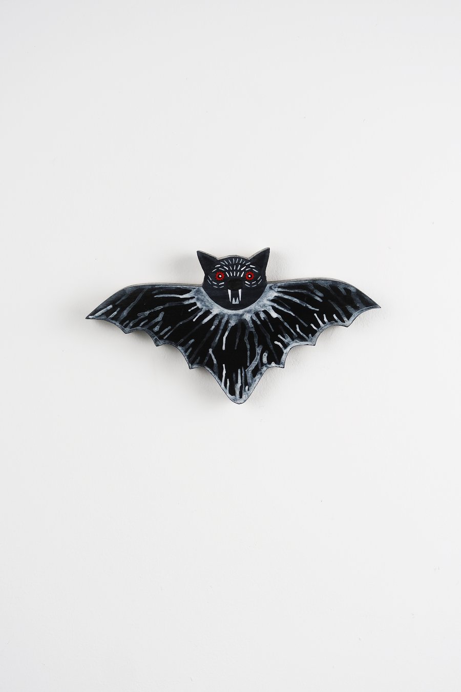 Flying bat wall decoration, spooky ornament, creepy cute halloween bat decor.