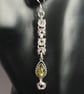 Green Amber Sterling Silver Earrings - Image 8