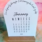Literature Quote Desk Calendar - stackable calendar for 2026 card stand included
