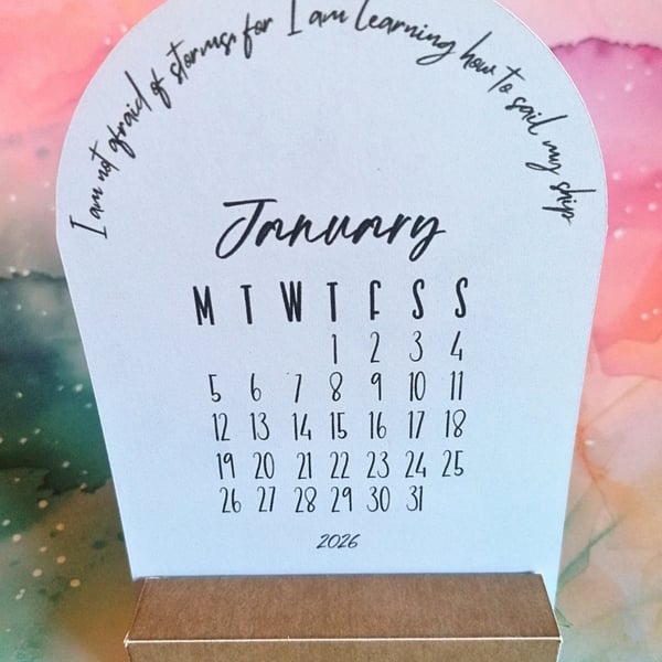 Literature Quote Desk Calendar - stackable calendar for 2026 card stand included