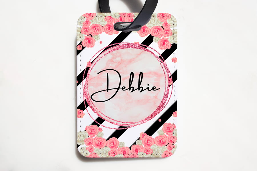 Pretty Florals - Personalised Luggage Tag