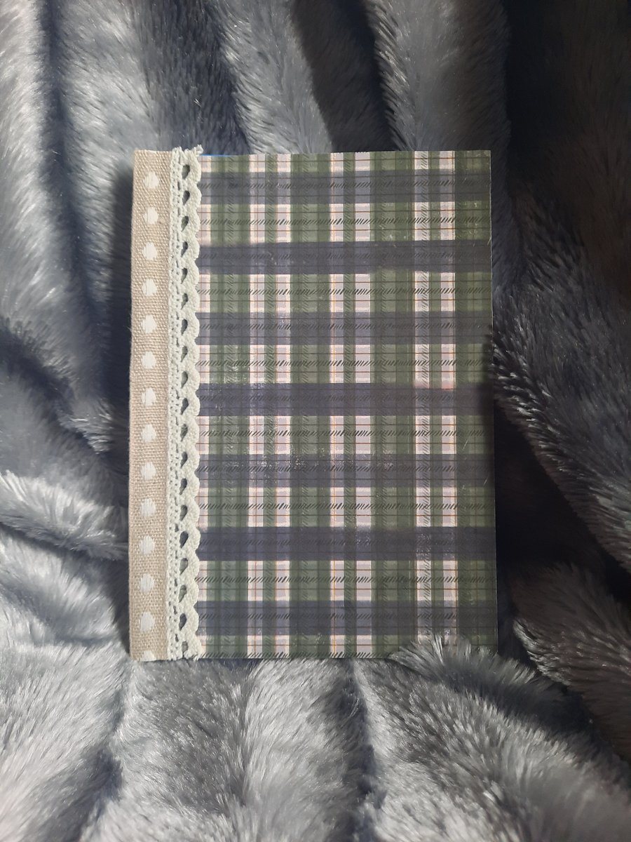 Small Green & Blue Plaid Notebook
