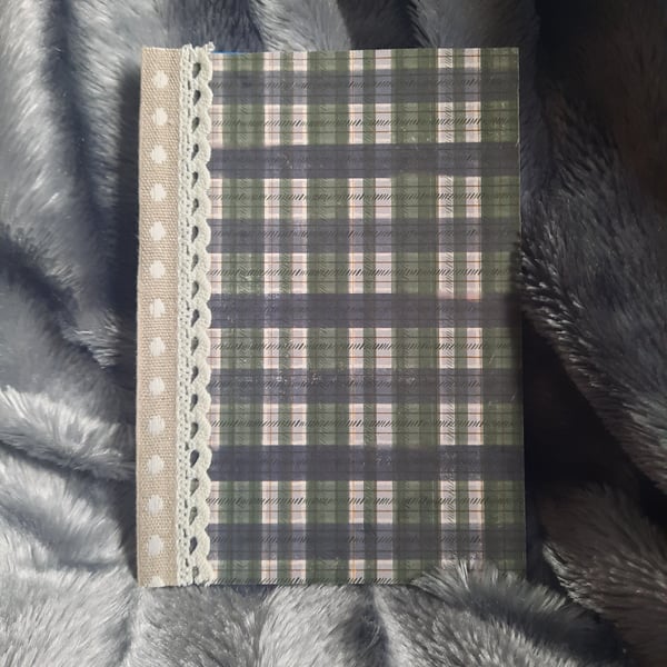 Small Green & Blue Plaid Notebook