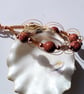 Sparkling Goldstone and Rosegold Hematite Macrame Bracelet 19cm - Image 6