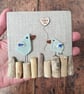 Sea glass, sea pottery and driftwood THANK YOU birds - Image 6