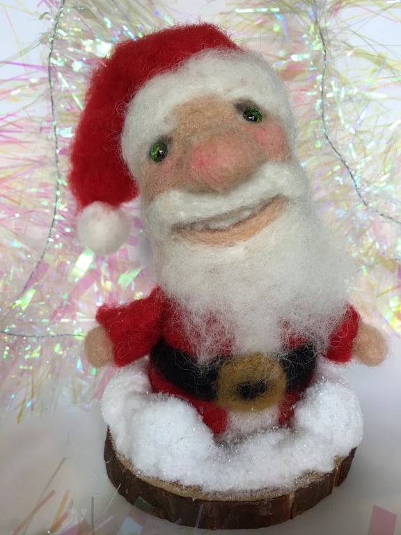 Santa in the Snow decorative ornamental christmas scene