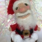 Santa in the Snow decorative ornamental christmas scene