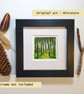 tiny forest landscape, original miniature art, tiny painting