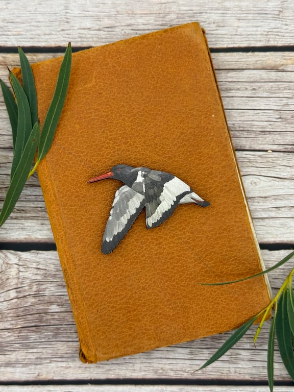 Oystercatcher Wooden Magnet