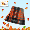 Reserved for Sue - Orange and Grey Tartan Kilt