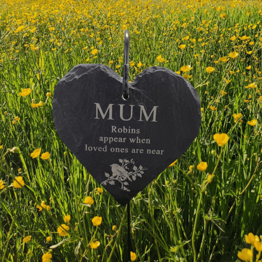 Engraved Slate Grave Marker
