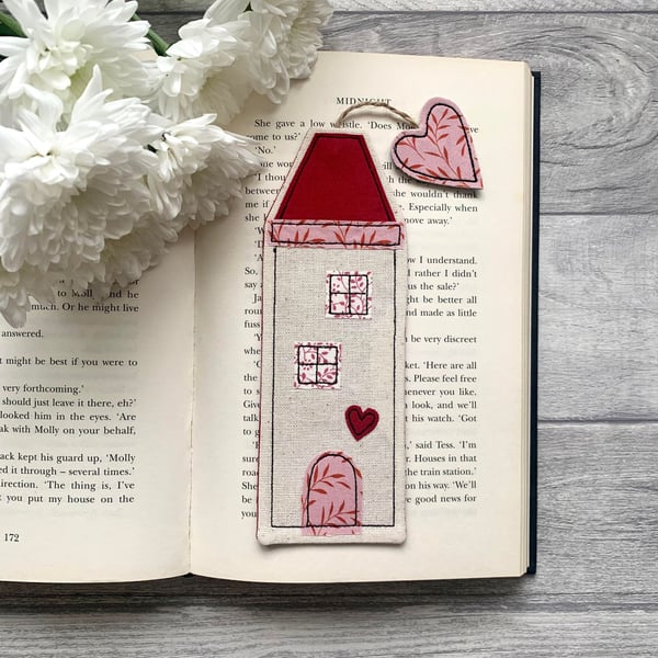Tall house bookmark, book lover gift
