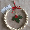 Macrame Holly Wreath 15cm