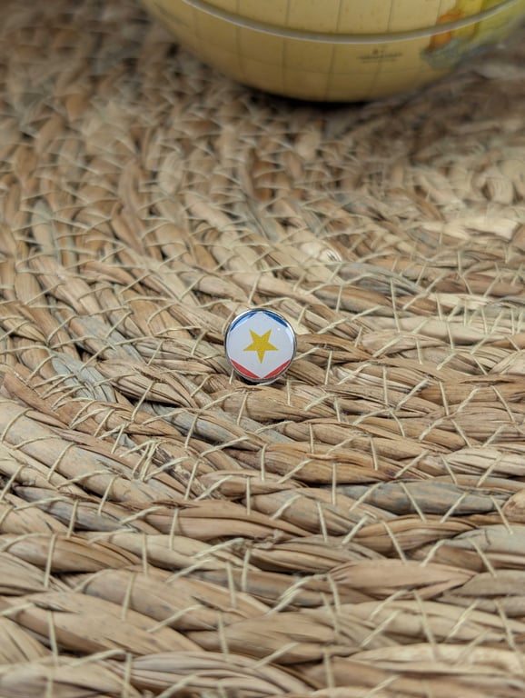 Saba Flag Map Pin – Caribbean Travel Map Push Pin for Wooden Maps, Saba Map Pin