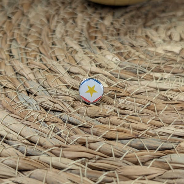 Saba Flag Map Pin – Caribbean Travel Map Push Pin for Wooden Maps, Saba Map Pin
