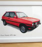 Ford Fiesta XR2 1982 - 4x6", A4 or A3 Print in a Black or White frame