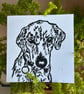 Labrador Greeting Card Lino Print