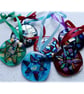 Jewel Fused Glass Christmas Tree Decoration Dichroic  RED - Image 3