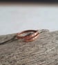 Hammered Copper Wrap Around Band Ring - Adjustable Band - Image 2