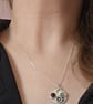 Wildflower Daisy and Garnet Pendant - Image 3