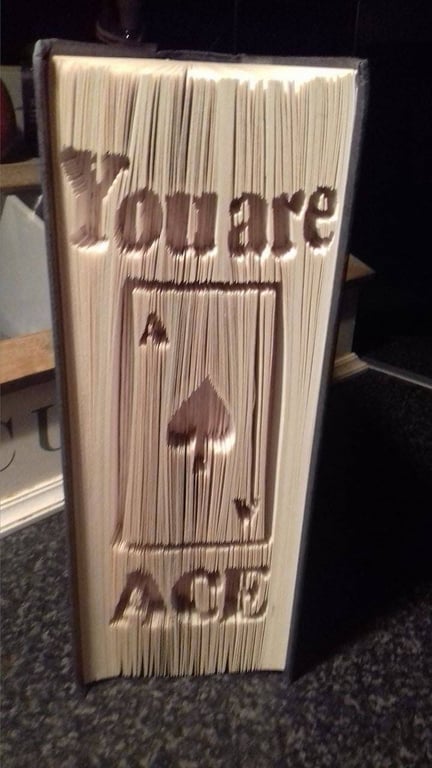 You are ACE CUT & FOLD Book Folding Pattern - EMAILED PDF PATTERN