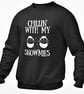 Chillin With My Snowmies Christmas JUMPER  Funny Novelty Christmas - Image 3