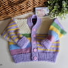 Hand Knitted Baby Girl's Cardigan Size 6-12 months
