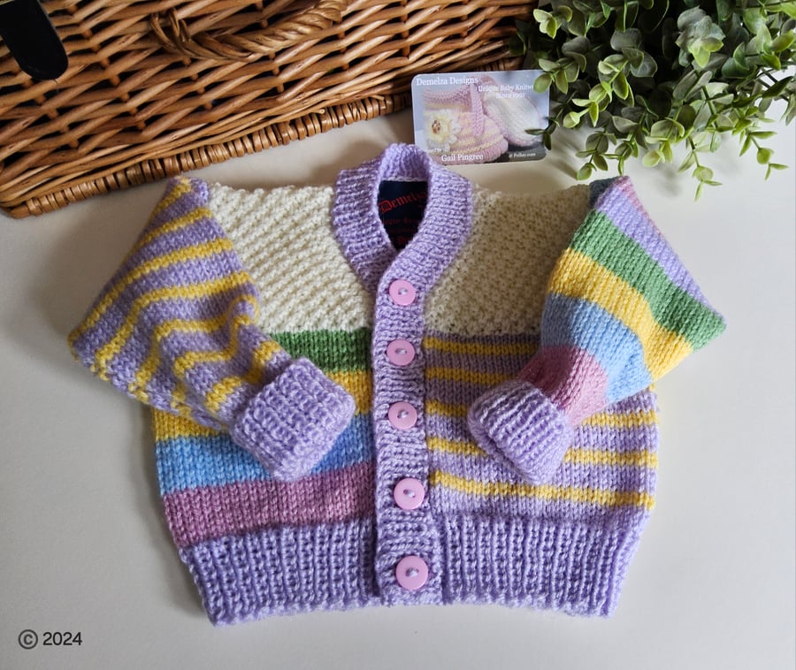 Hand knitted baby cardigan best sale