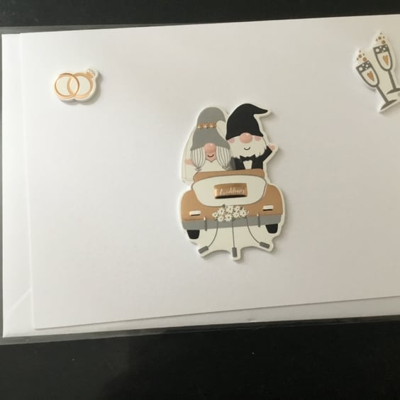 Wedding card. Card for wedding. Gonk. Gonk wedding card. Ref 053