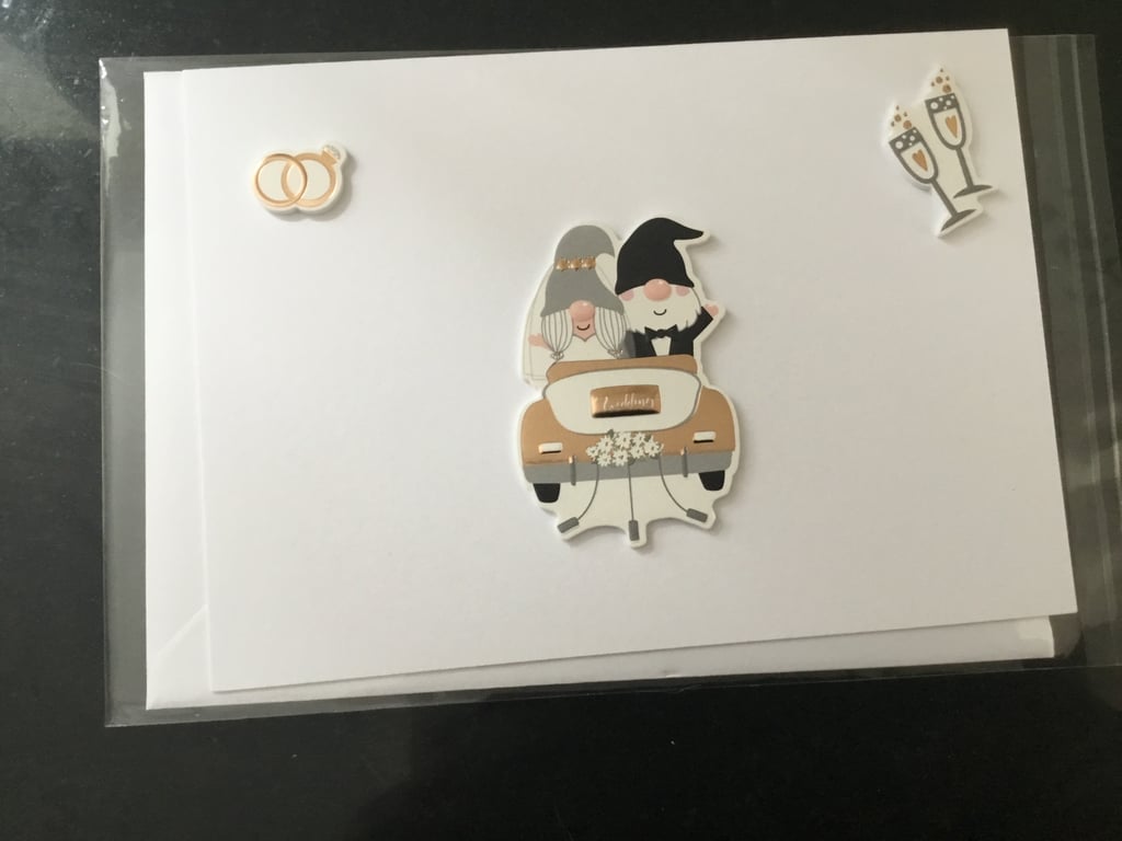 Wedding card. Card for wedding. Gonk. Gonk wedding card. Ref 053