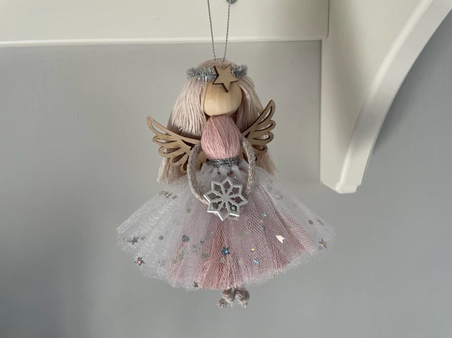 Angel hanging Xmas Decoration, fairy xmas ornament, xmas gift, keepsake fairy 