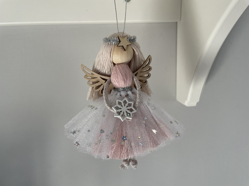 Angel hanging Xmas Decoration, fairy xmas ornament, xmas gift, keepsake fairy 