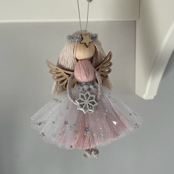 Angel hanging Xmas Decoration, fairy xmas ornament, xmas gift, keepsake fairy 