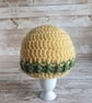 Baby Beanie Hat,  Soft Crochet Hat with Stripe, Choice of Colour and Sizes - Image 5