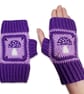 Crochet gloves in a purple lilac and white toadstool design. Toadstool gloves. - Image 10