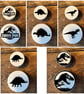 Handmade Dinosaur Jurassic Park inspired pine door knobs wardrobe drawer handles