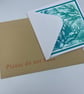 Original gelli print seaweed greetings card. - Image 5