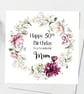 Personalised Birthday Card For Her Happy Birthday Sister Mum Auntie Daughter - Image 1