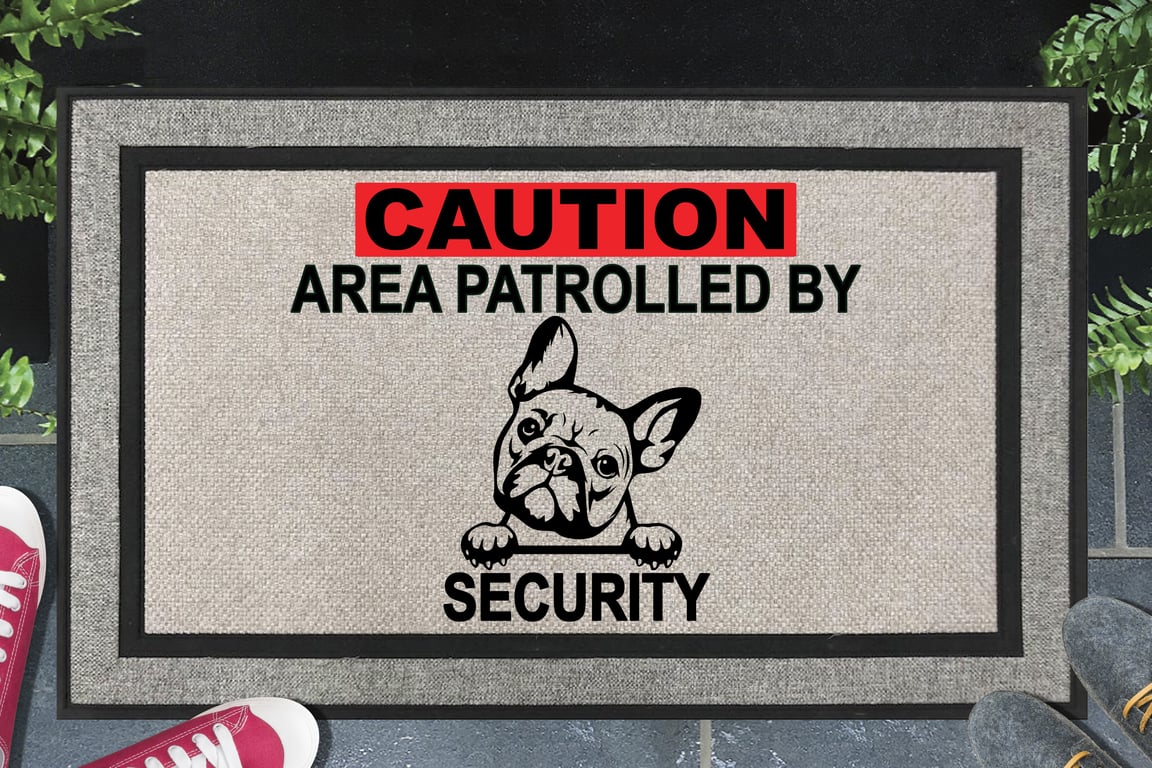 French Bulldog Security Door Mat No.4 - All Weather- 45x70cm 