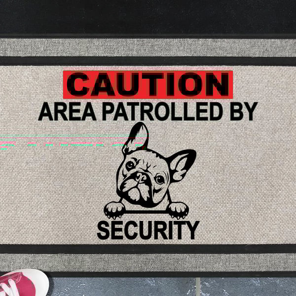 French Bulldog Security Door Mat No.4 - All Weather- 45x70cm 