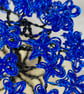 Small Wire Tree with Blue Foliage on a Wooden Base - Image 5