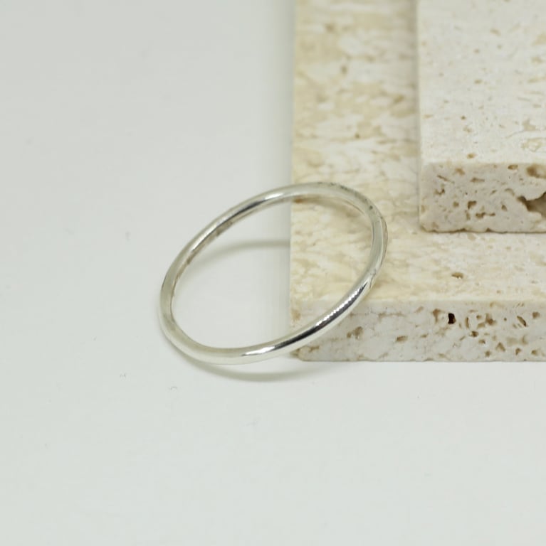 Still Ring - Minimal Sterling Silver Ring - Handmade Silver Band