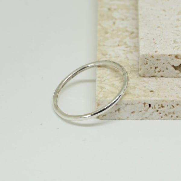 Still Ring - Minimal Sterling Silver Ring - Handmade Silver Band